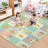Сгъваемо детско килимче за игра, топлоизолиращо 180x200х1см - Мече и горски животни