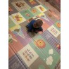Сгъваемо детско килимче за игра, топлоизолиращо 180x200х1см - Мече и горски животни