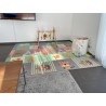 Сгъваемо детско килимче за игра, топлоизолиращо 180x200х1см - Мече и горски животни