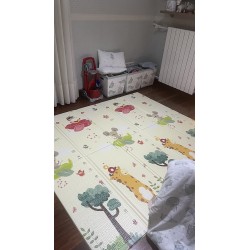 Сгъваемо детско килимче за игра, топлоизолиращо 180x200х1см - Превозни средства + Животни в самолет