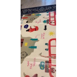 Сгъваемо детско килимче за игра, топлоизолиращо 180x200х1см - модел Лондон и Писта