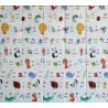 Сгъваемо детско килимче за игра, топлоизолиращо 180x200х1см  - модел Животни в самолет и азбука