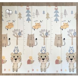 Сгъваемо детско килимче за игра, топлоизолиращо 180x200х1см - модел Лисица и Тигър