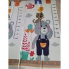 Сгъваемо детско килимче за игра, топлоизолиращо 180x200x1cm - Мече и Лунапарк