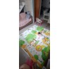 Сгъваемо детско килимче за игра, топлоизолиращо 180x200x1cm - модел Трафик + Джунгла