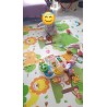 Сгъваемо детско килимче за игра, топлоизолиращо 160x180x1cm - Трафик + Джунгла