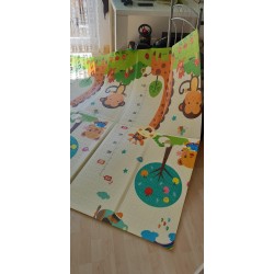 Сгъваемо детско килимче за игра, топлоизолиращо 180x150x1cm - Жираф и Цифри