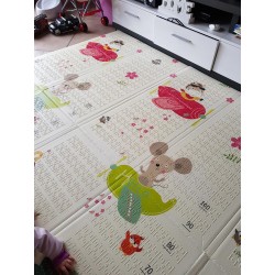 Сгъваемо детско килимче за игра, топлоизолиращо 150x180x1cm - Превозни средства + Животни в самолет