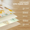 Двулицево термо килимче за игра за бебе XPE 150×180 см – сгъваемо, топлоизолиращо
