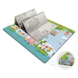 Сгъваемо килимче за игра - модел крокодили и маймунки 200х180см